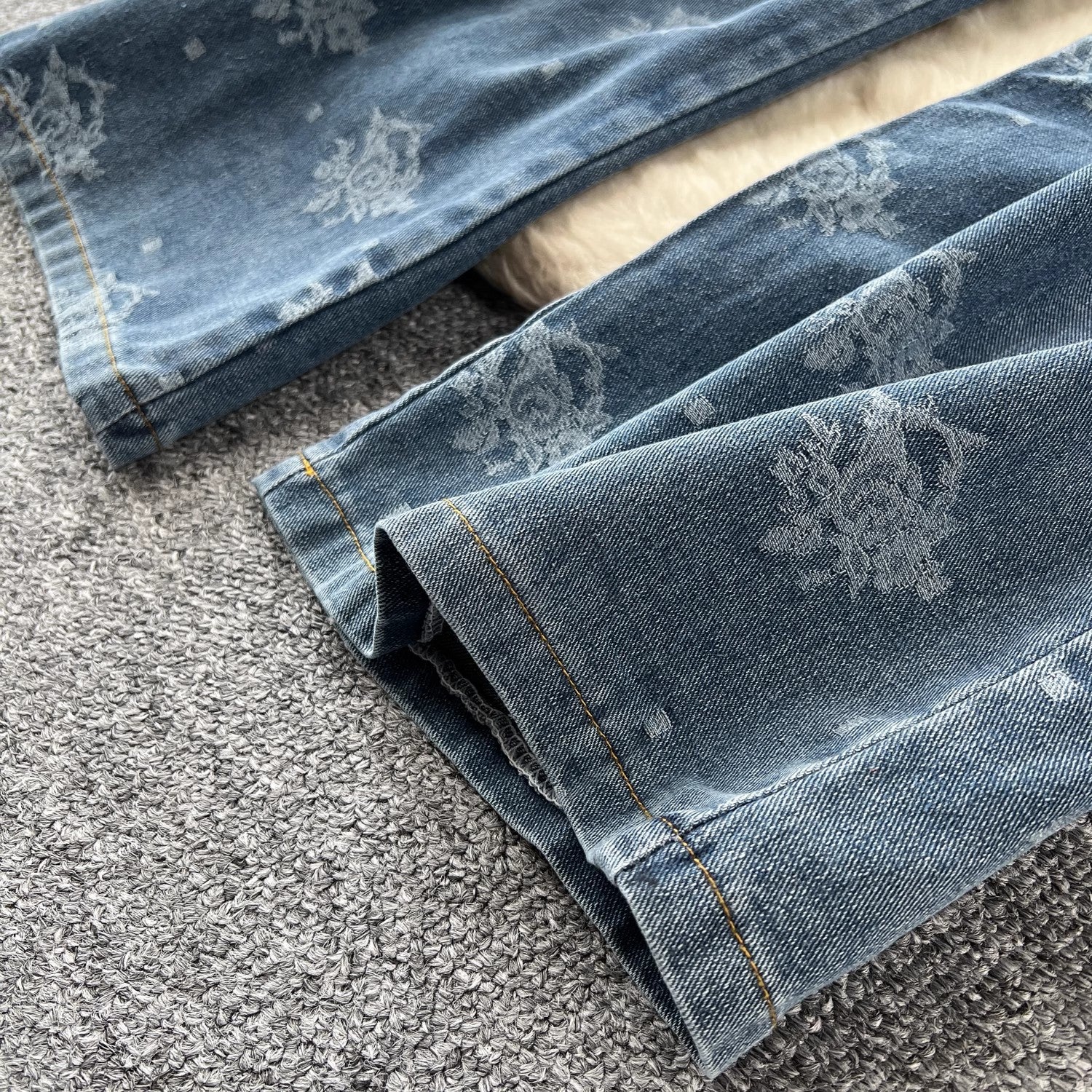 Floral Halter Denim Jumpsuit