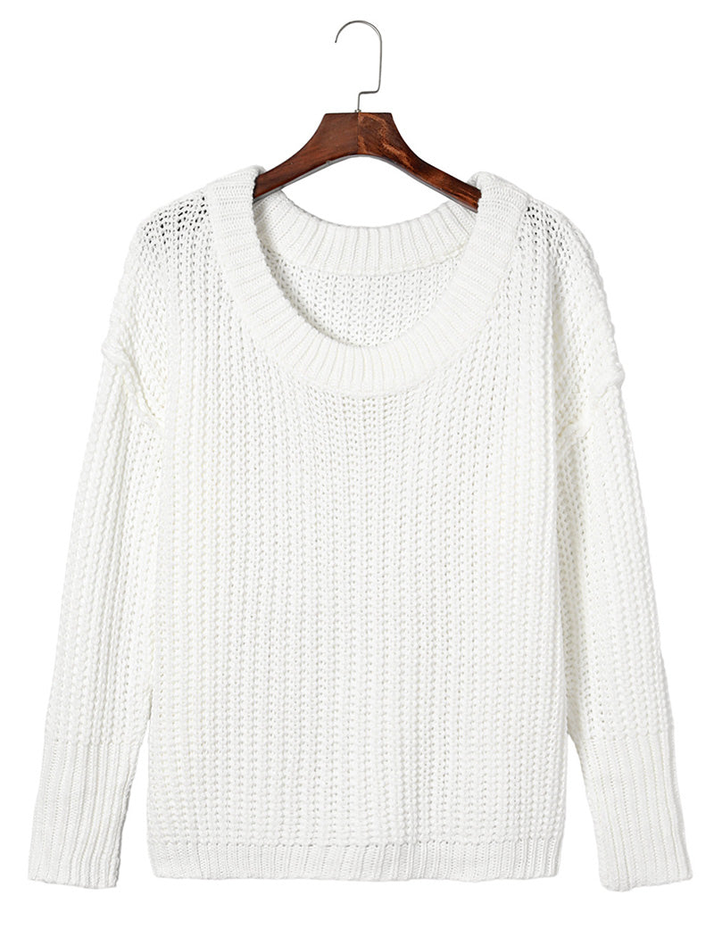 Loose Fit V-Neck Knit Sweater