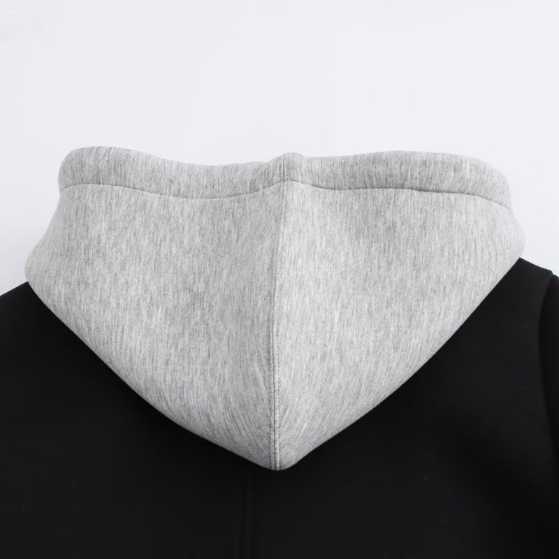 Layered Hoodie Longline Coat