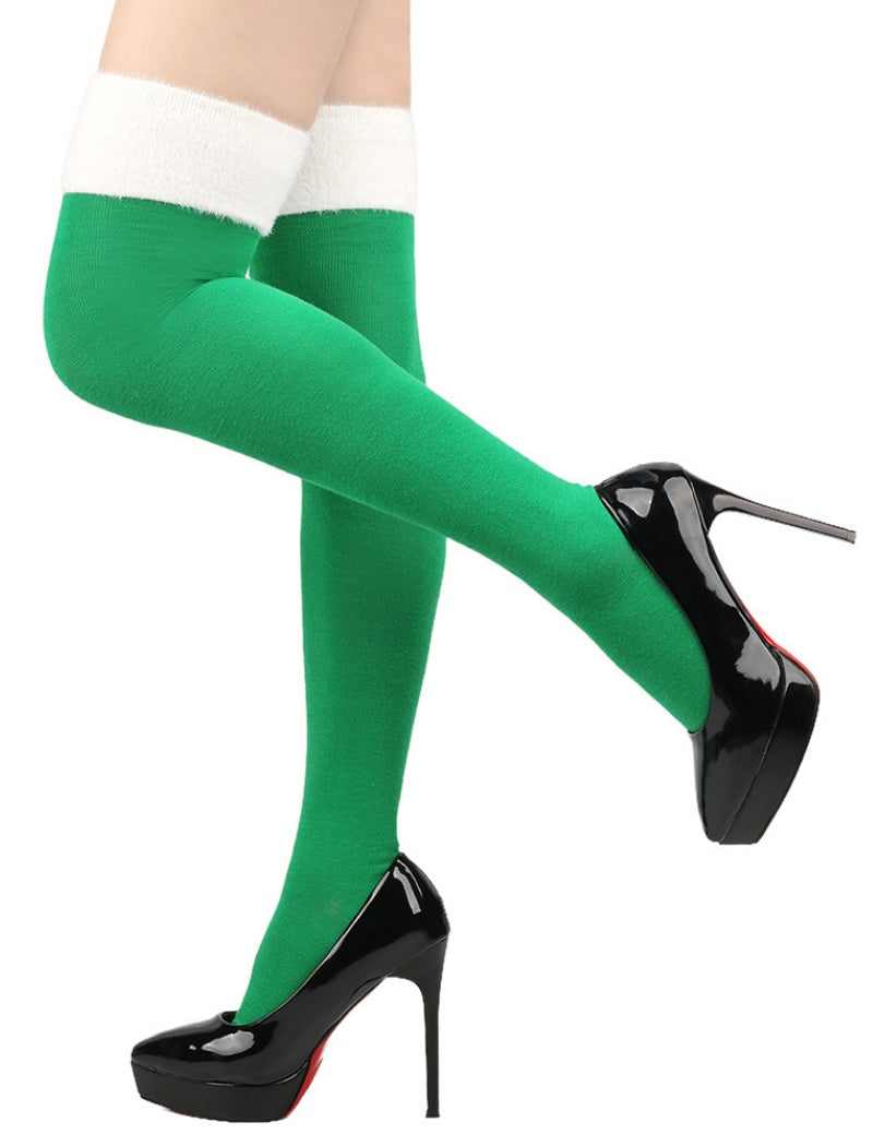 Festive Over-Knee Socks