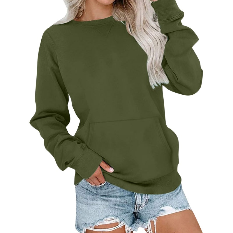 Crew Neck Loose Long Sleeve Top