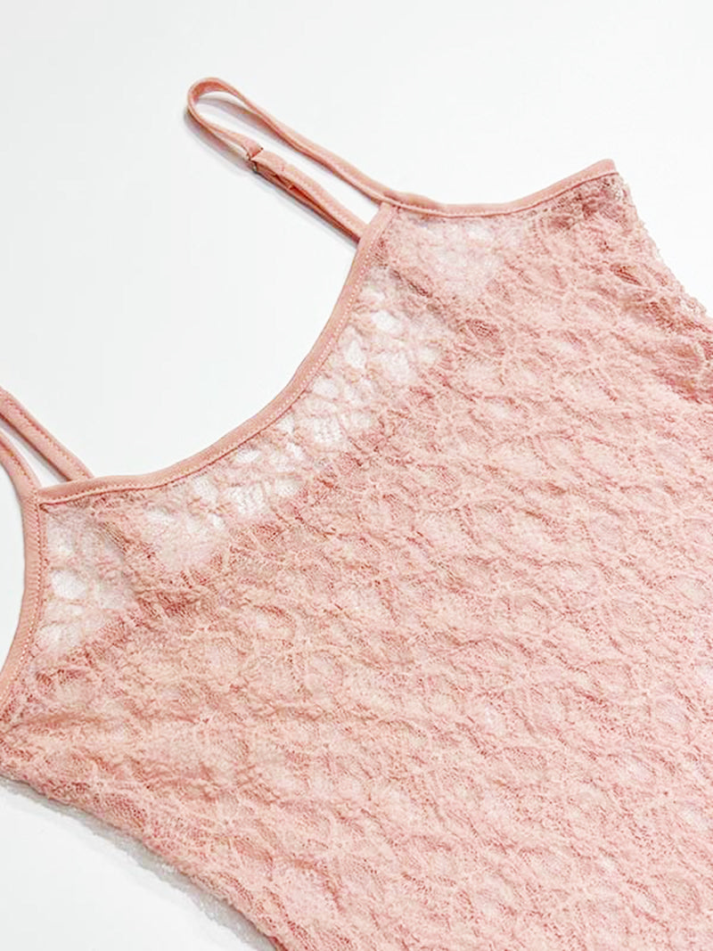 Asymmetrical Lace Cover-Up Dress