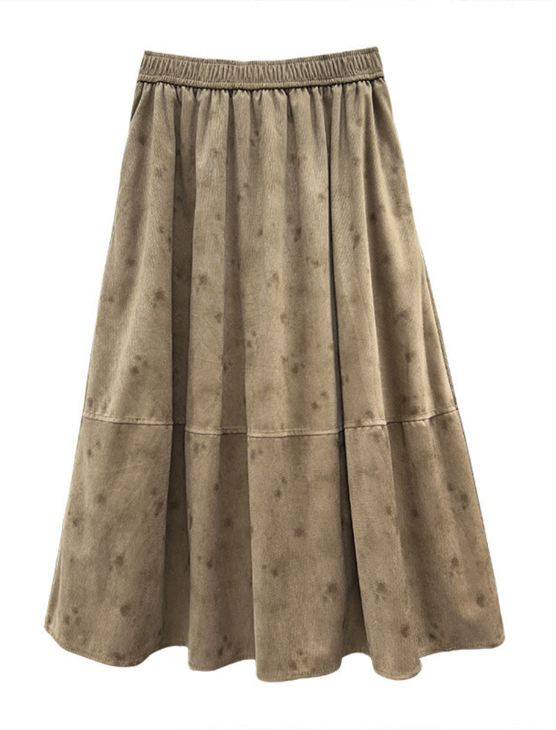 Vintage Print Midi Skirt