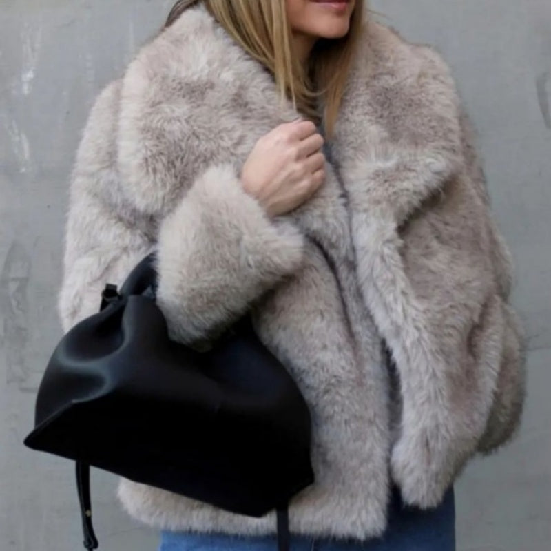 Cropped Faux Fur Jacket