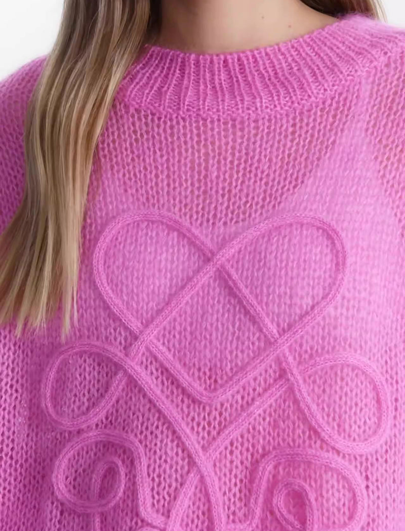 Oversized Graphic Embossed Sweater