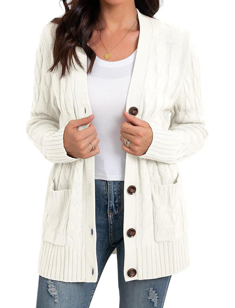 Button-Up Knit Cardigan