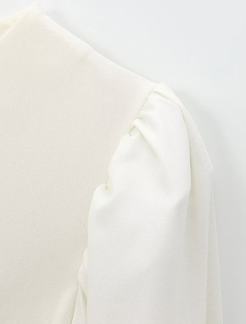 Crewneck Long Sleeve Patchwork Top