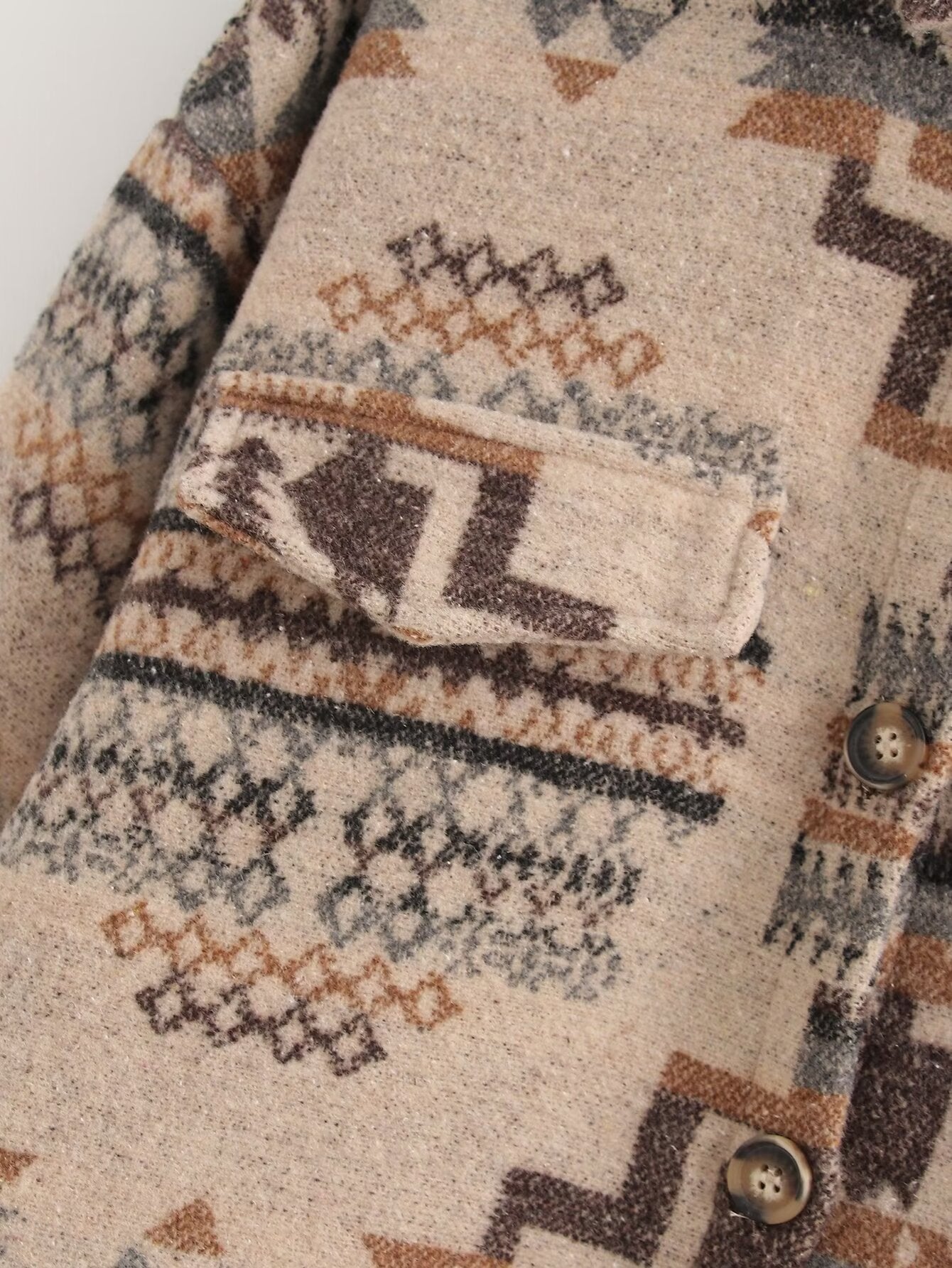 Geometric Print Shacket