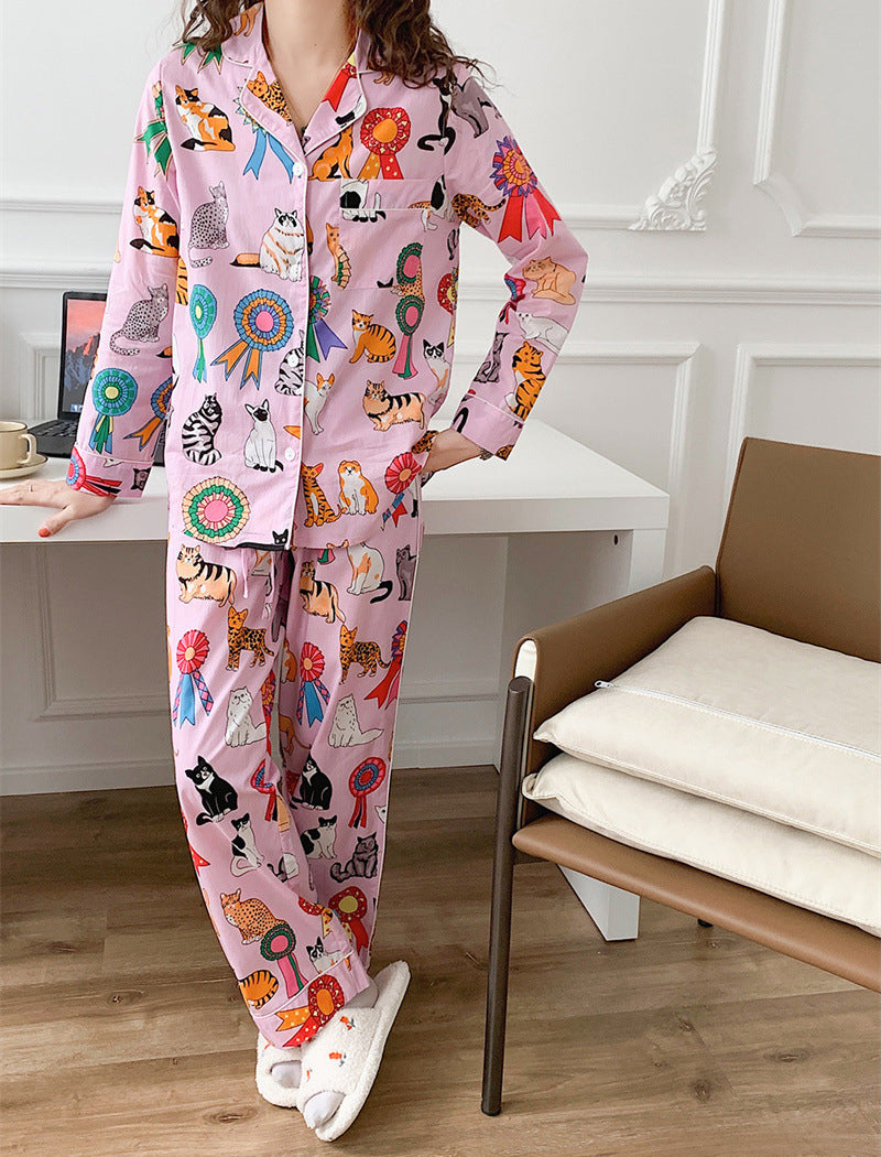 Snow Leopard Print Pajama Set