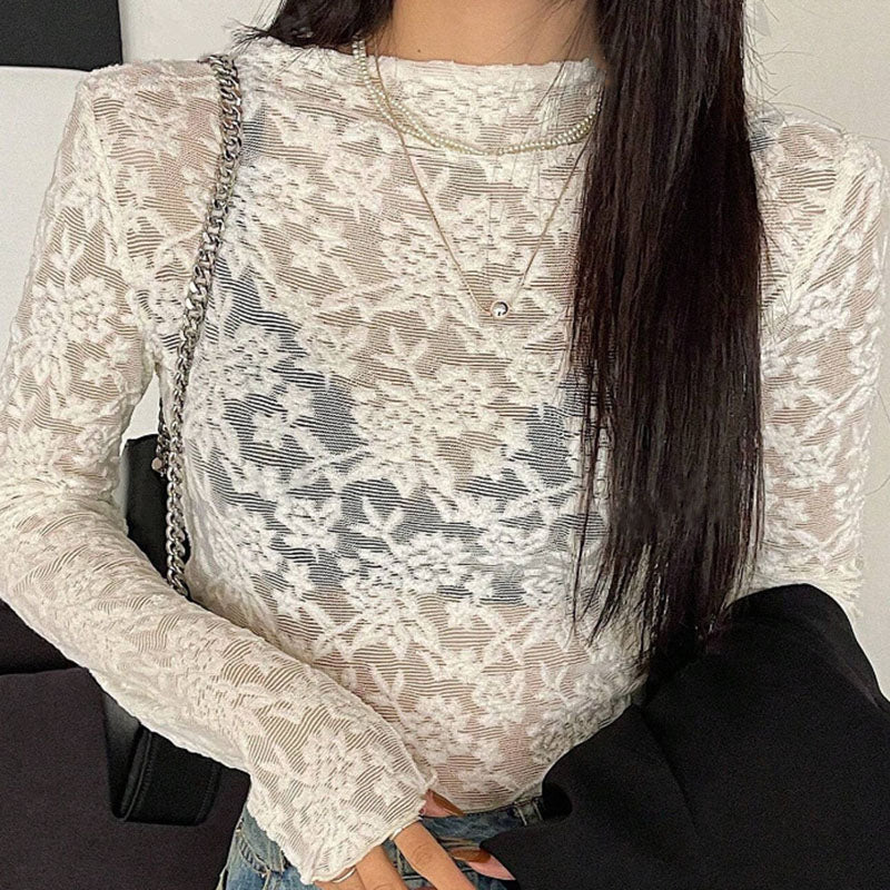 Floral Lace Long Sleeve Top