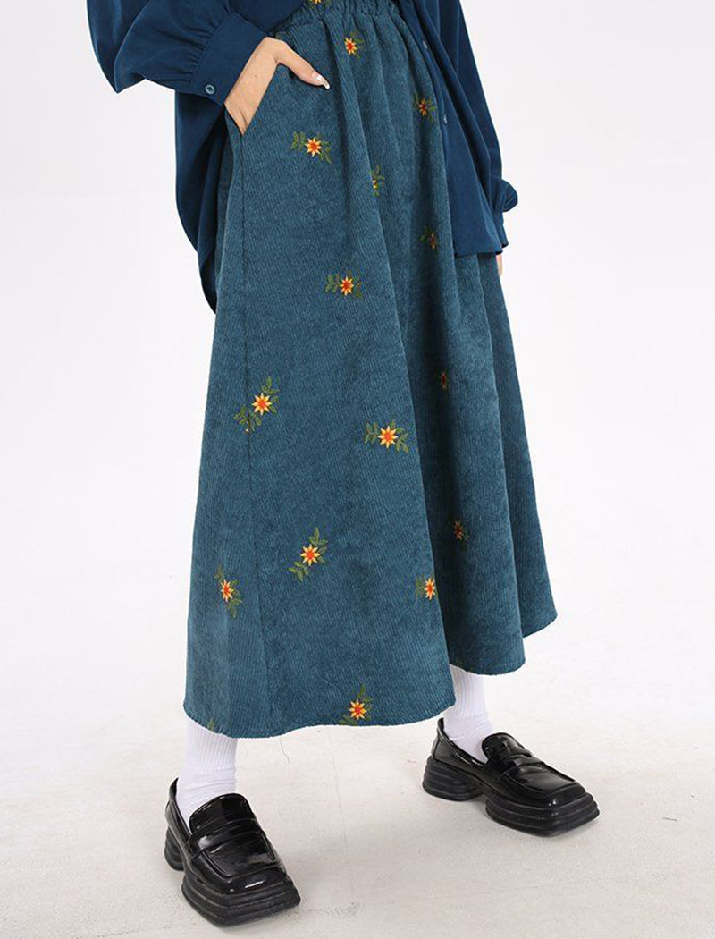 Corduroy A-Line Skirt