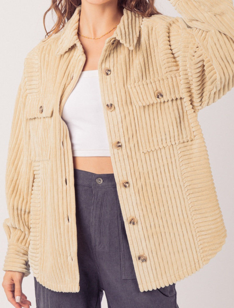 Corduroy Button-Up Shirt