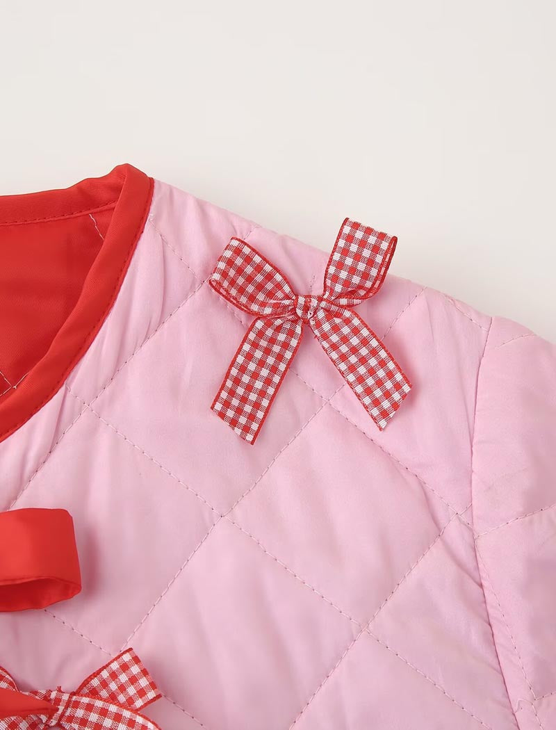 Bow-Detailed Quilted Jacket