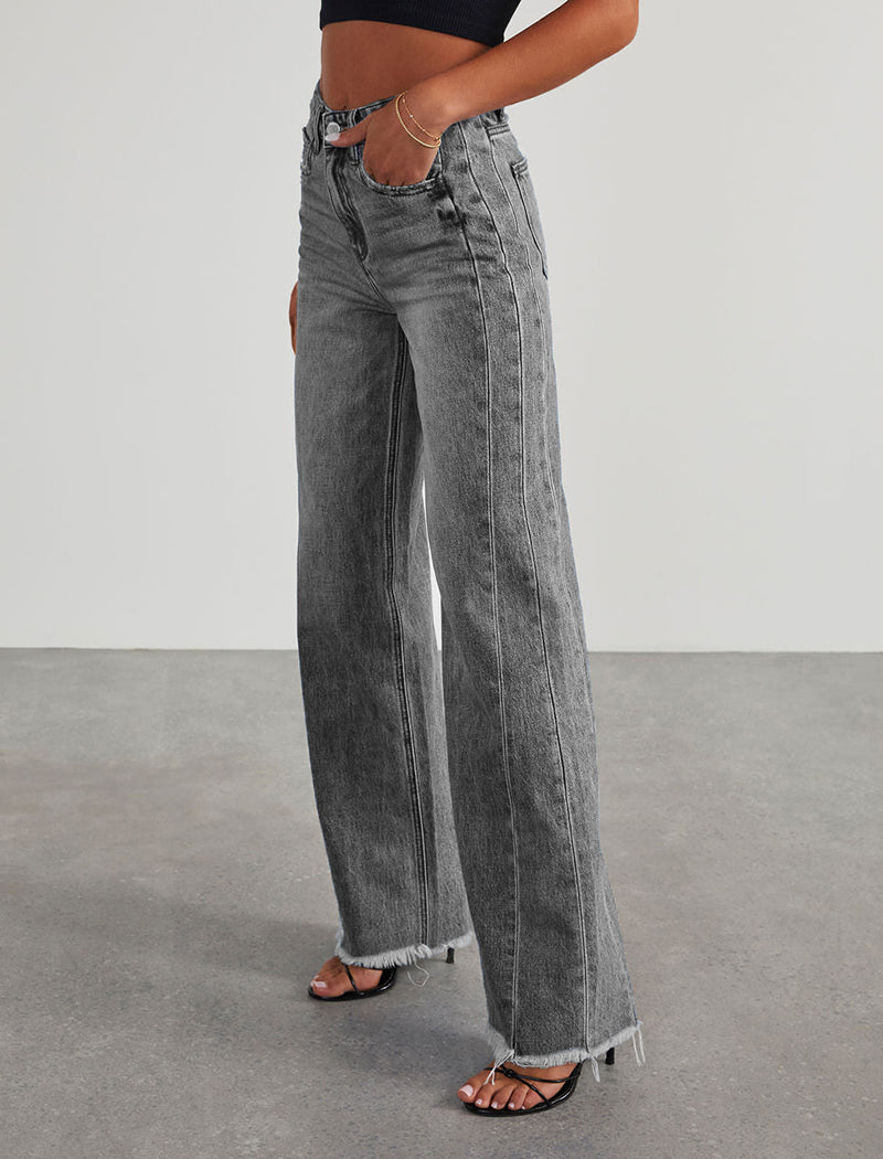 High-Waisted Wide-Leg Jeans