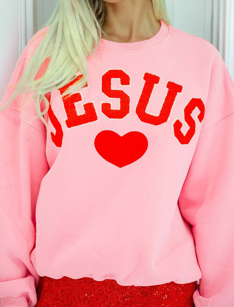 Sequin Round Neck Loose Top