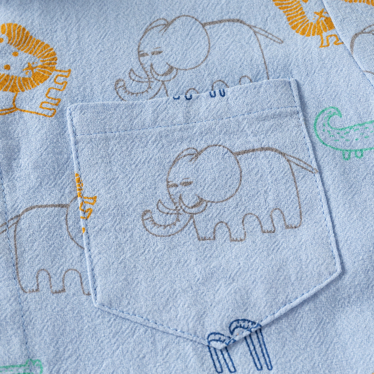 Animal Graphic Button-Up Shirt (Kids)