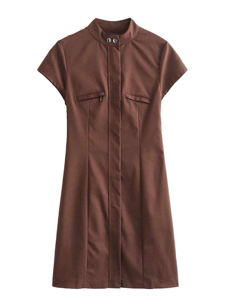 Fitted Buttoned Dress