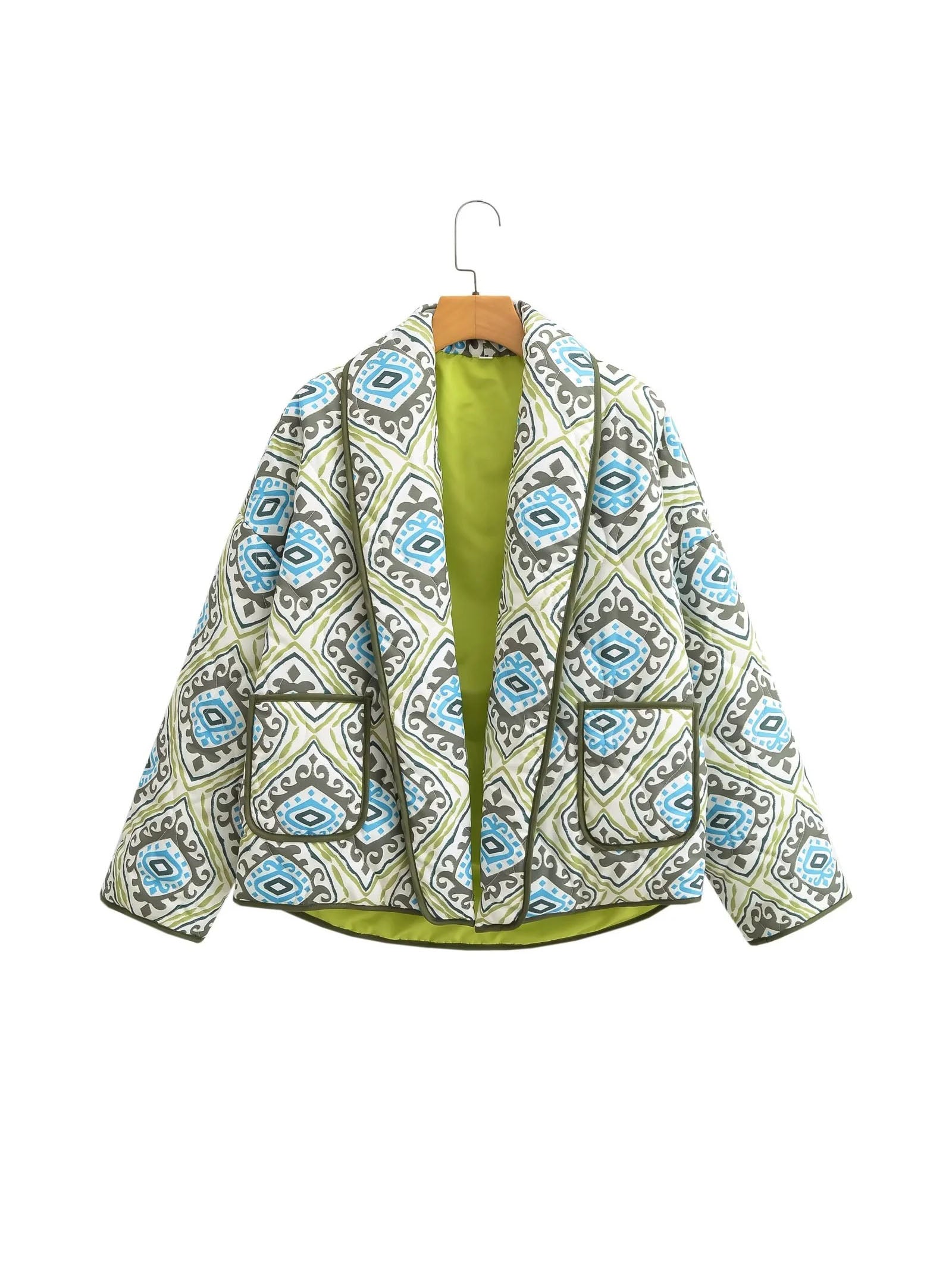 Graphic Quilted Coat