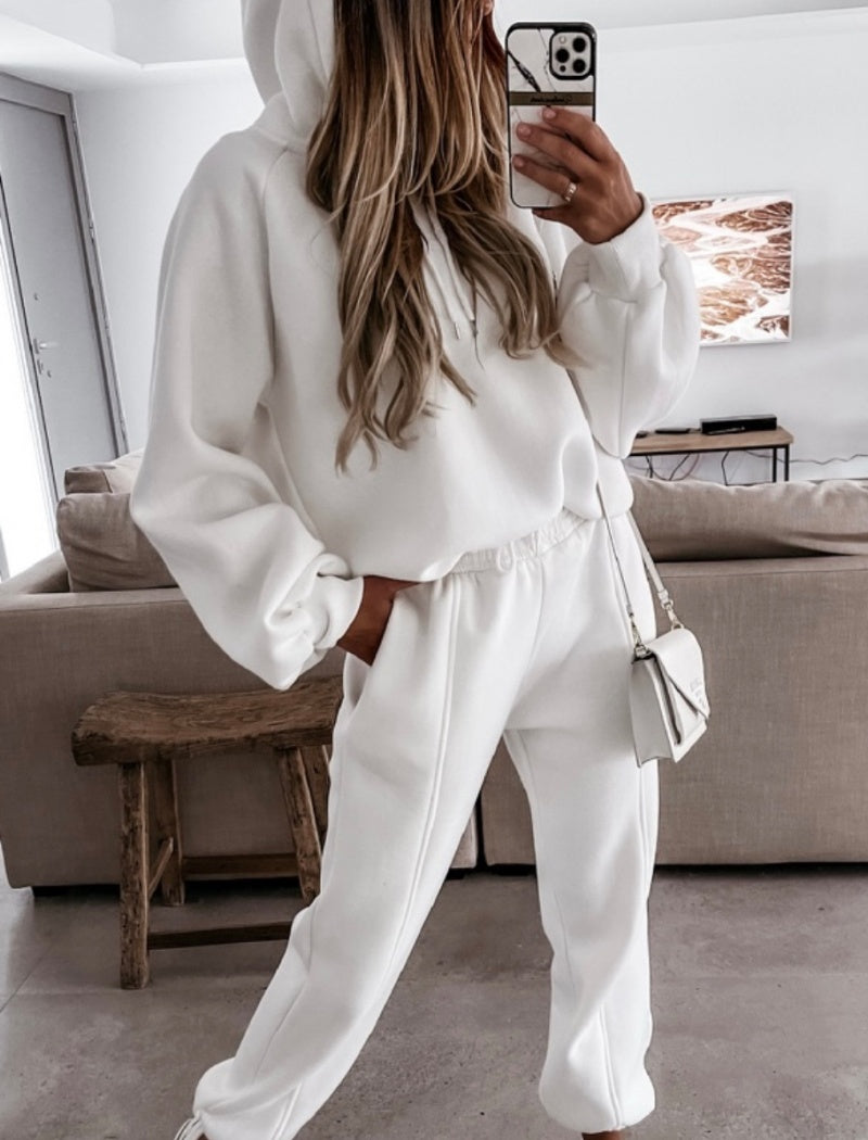 Relaxed Fit Hooded Loungewear Set