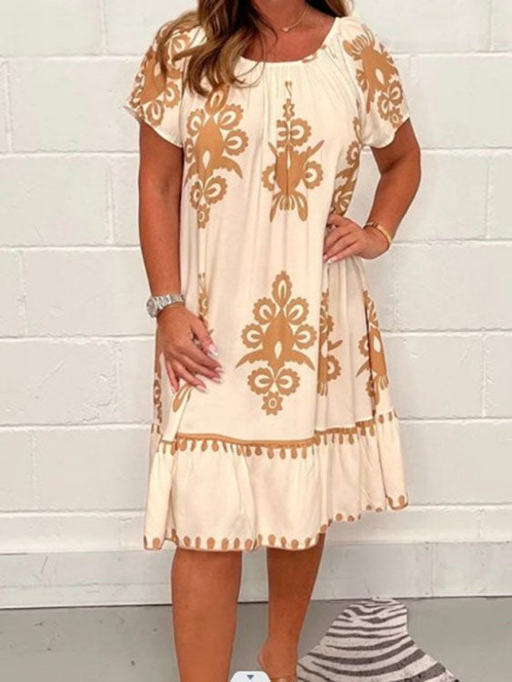 Oversized Graphic Mini Dress