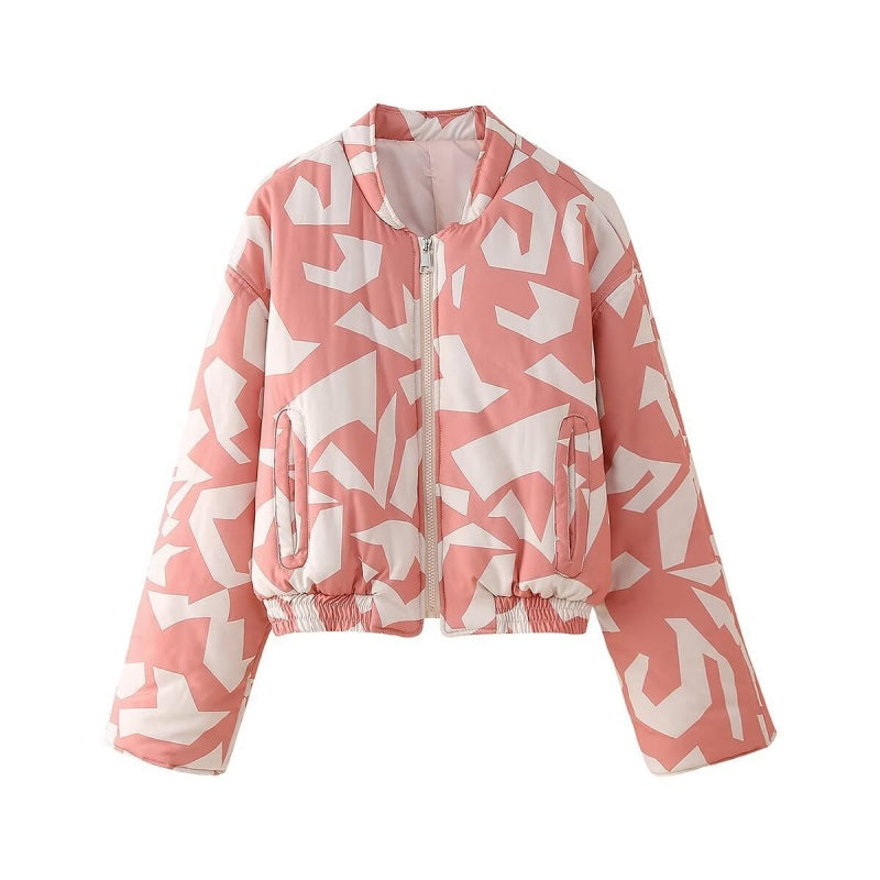 Graphic Printed Bomber Jacket