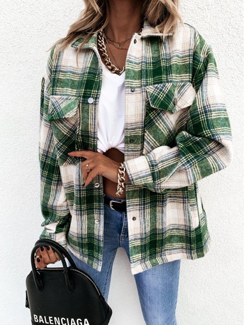 Plaid Button-Up Shacket