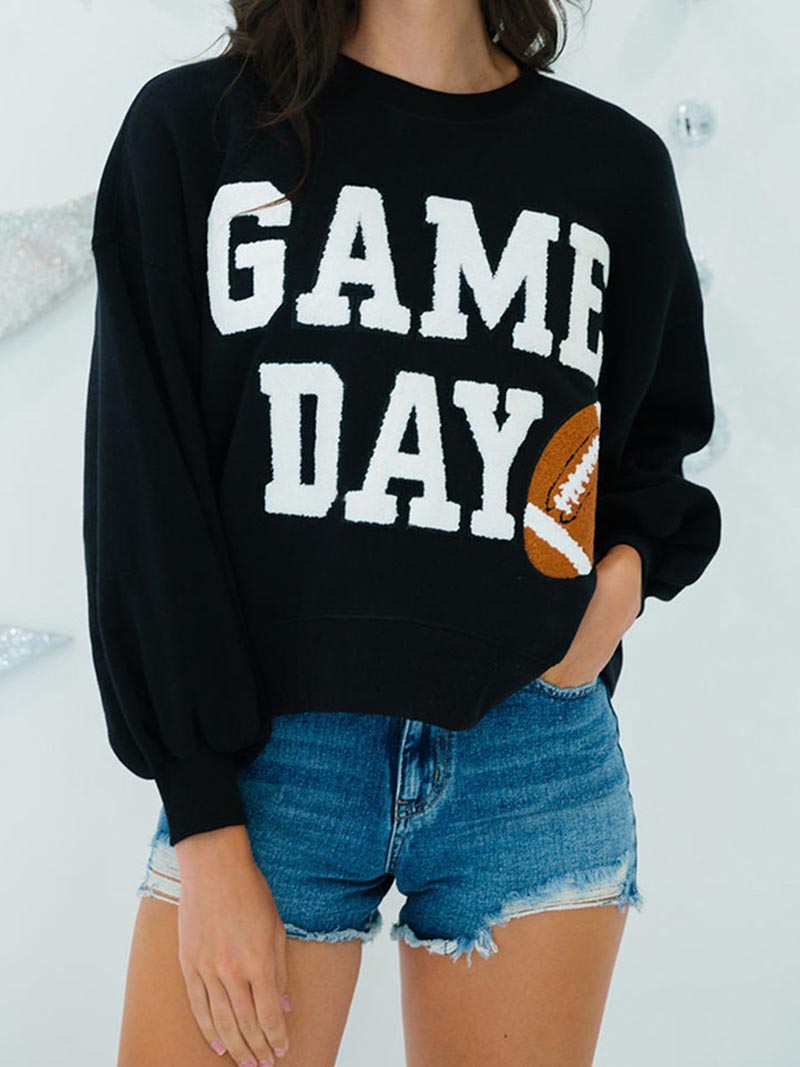 Graphic Drop-Sleeve Pullover