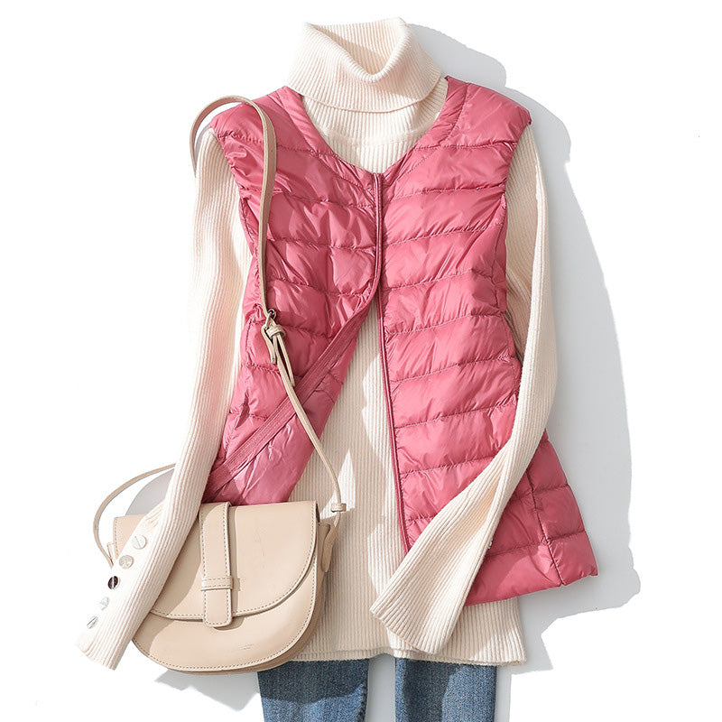 Lightweight Padded Zip-Up Vest
