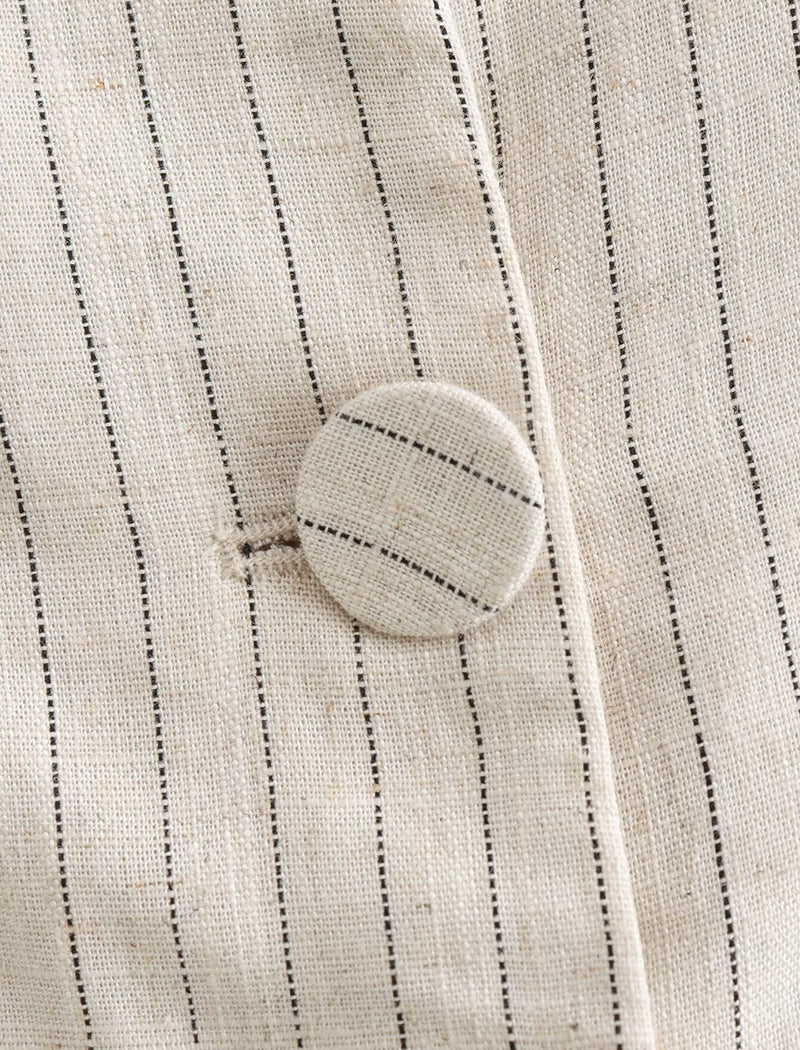 Striped Button-Front Vest