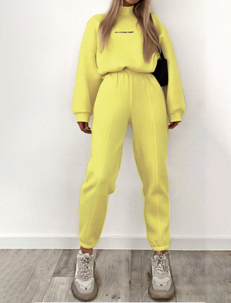 High-Neck Relaxed Jogger Set