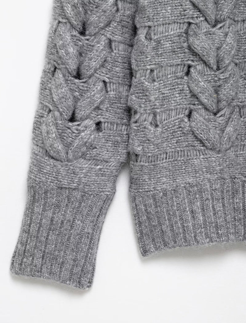 Knit Crewneck Long Sleeve Sweater