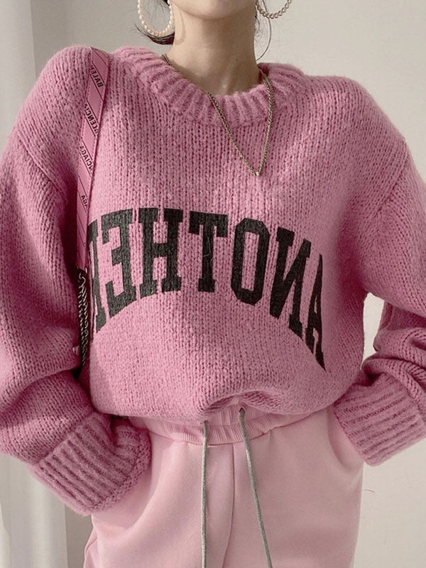 Letter Graphic Sweater