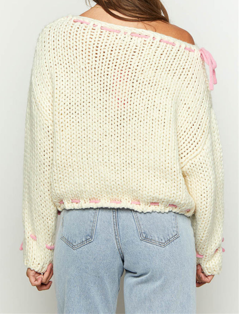 Ribbon Knit Sweater