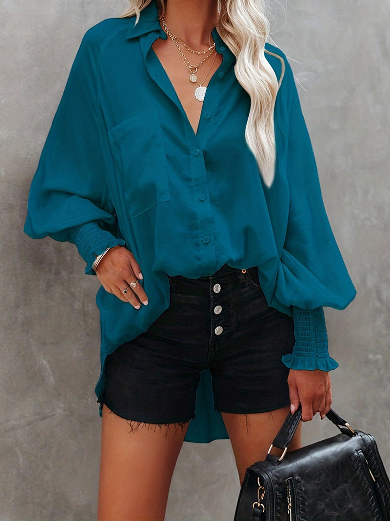 Striped Button-Up Blouse