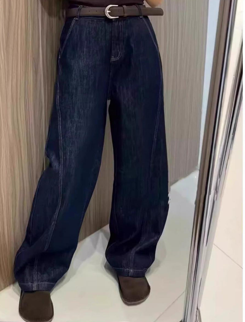 High-Rise Wide-Leg Denim Jeans