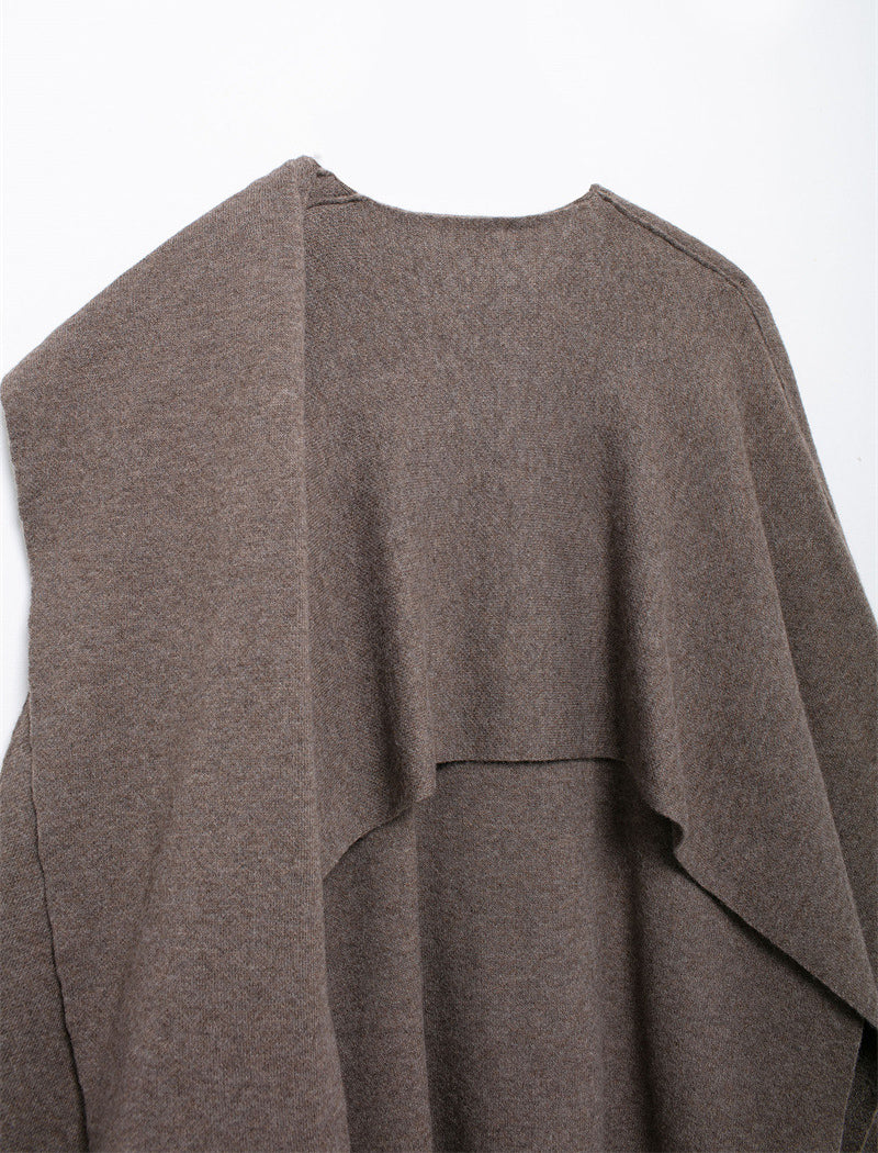 Draped Layered Poncho Top