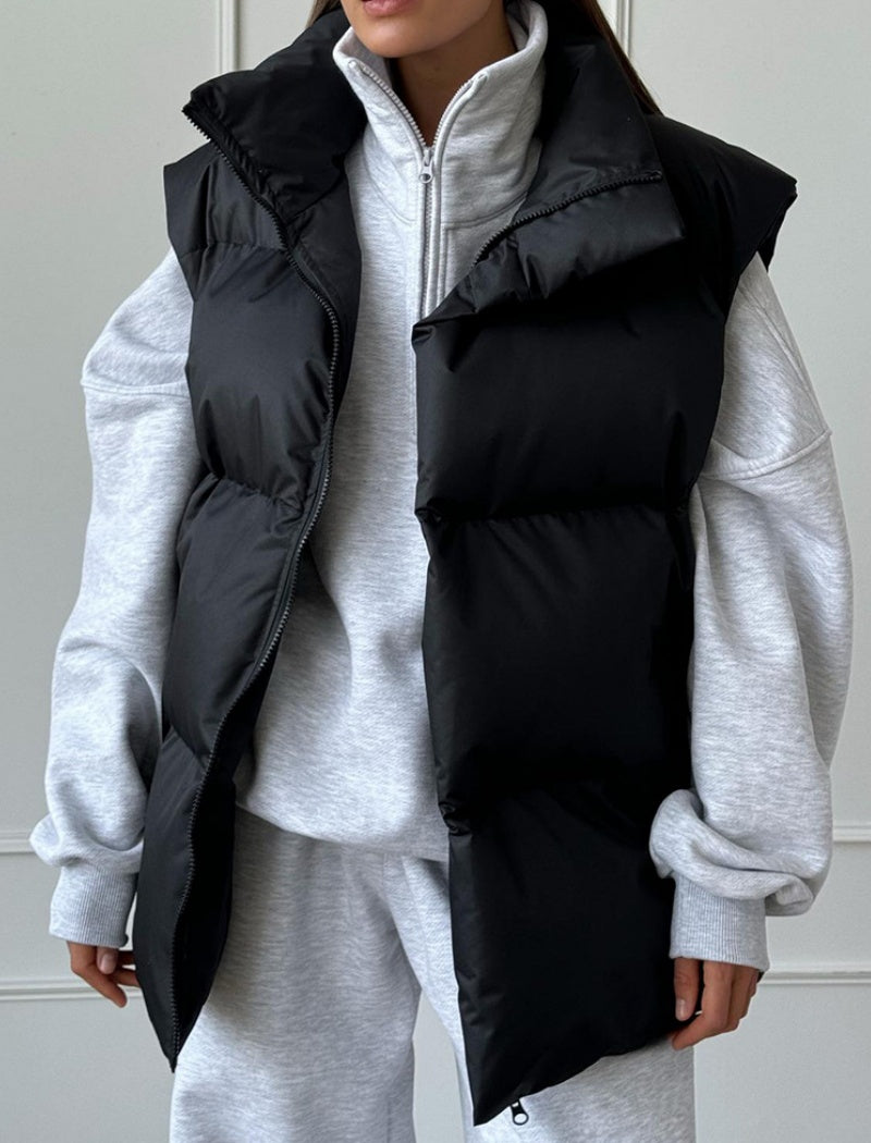 Oversized Quilted Puffer Vest