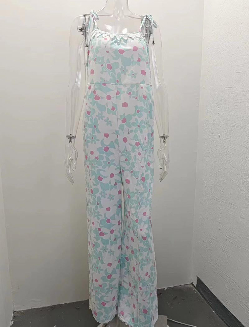 Wide-Leg Floral Cami Jumpsuit
