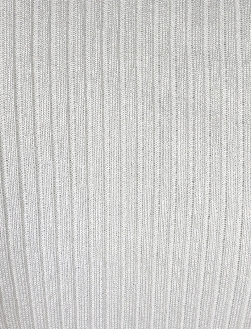 Off Shoulder Ribbed Long Sleeve Top