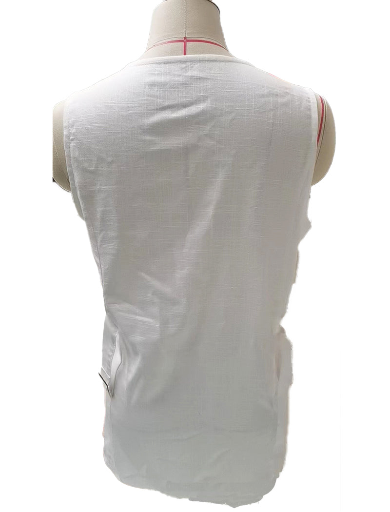 Sleek V-Neck Buttoned Vest