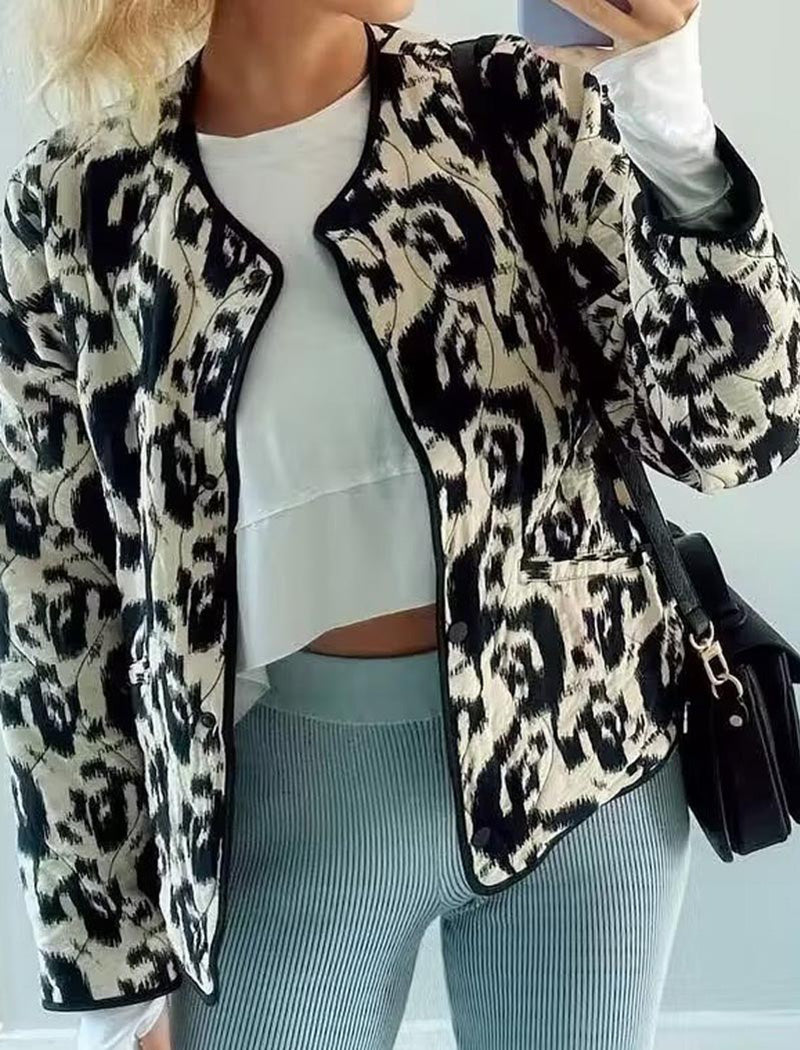 Quilted Graphic Jacket