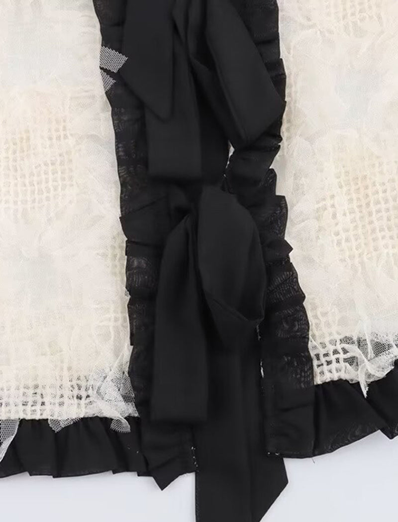 Ruffled Cropped Jacket