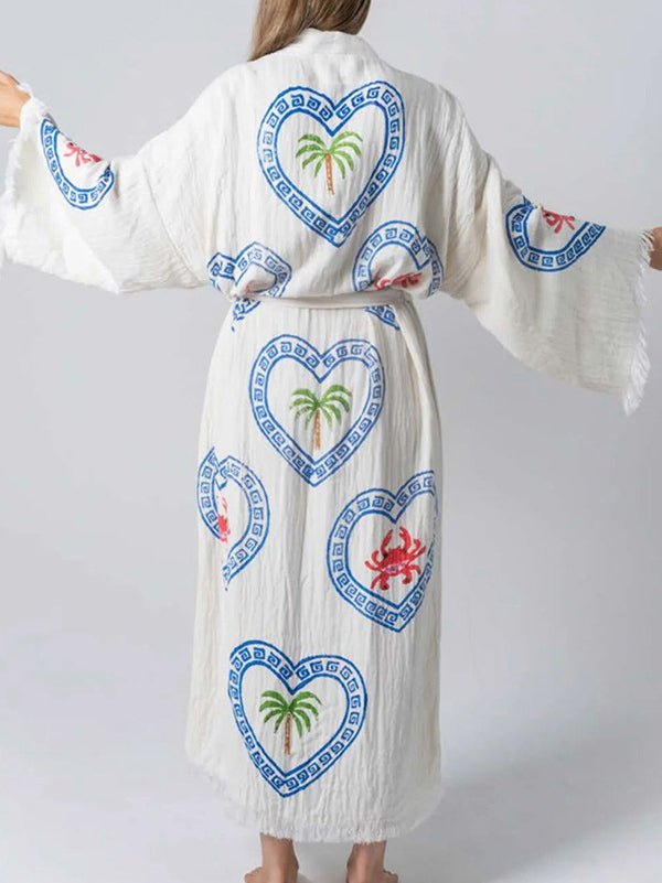 Graphic Belted Robe