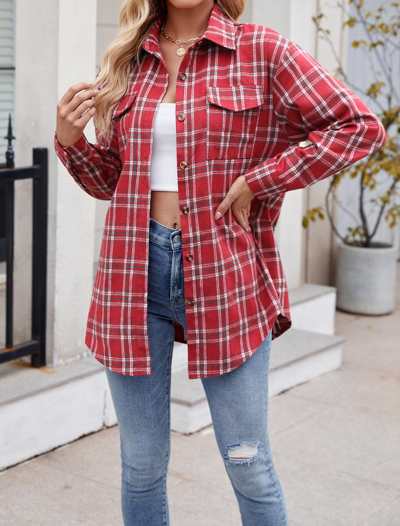 Plaid Button-Down Shirt