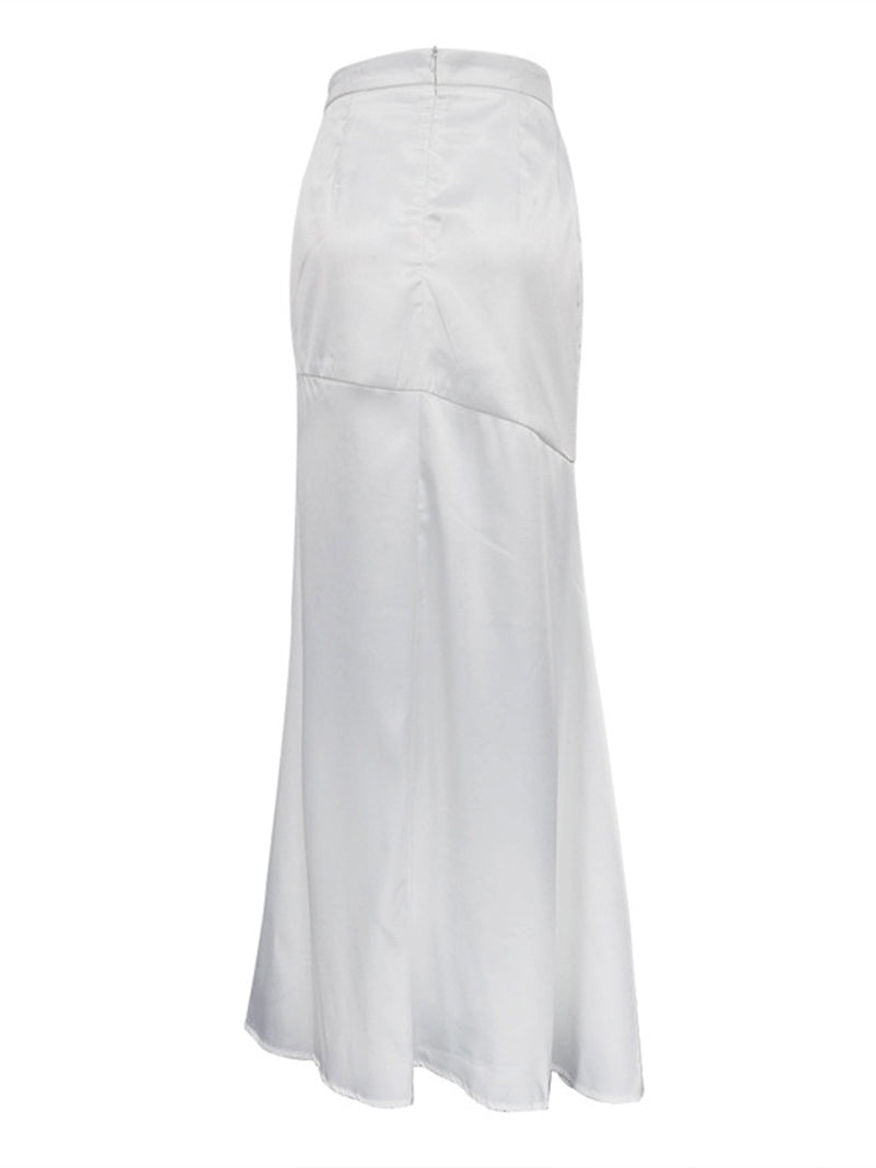 High-Waisted Slit Maxi Skirt