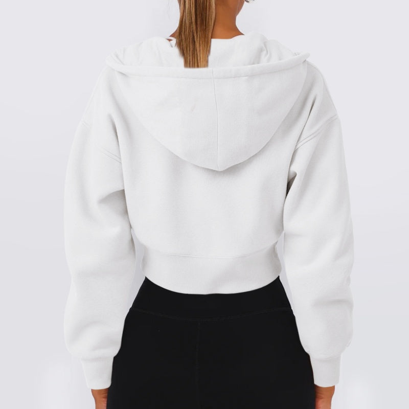 Long-Sleeve Crop Hoodie