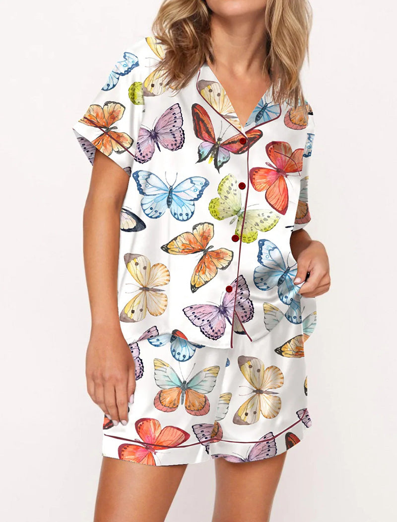 Champagne Print Short-Sleeve Pajama Set