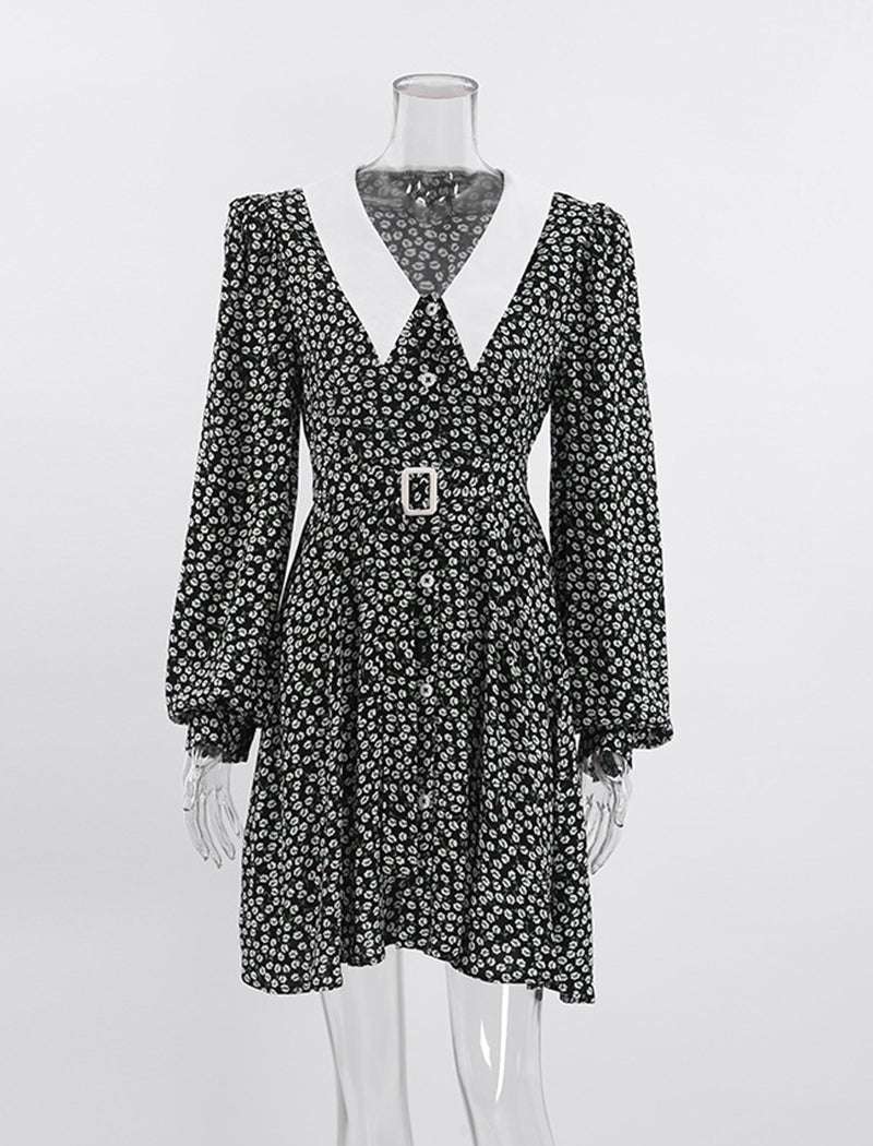 Puff Sleeve Floral Mini Dress