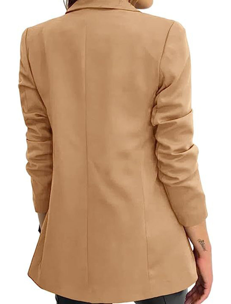 Buttoned Double-Breasted Blazer