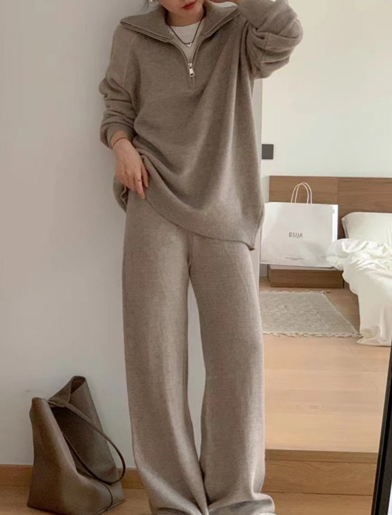 Half-Zip Pullover Lounge Set
